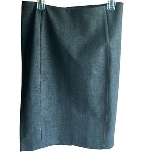 Liverpool Pencil Skirt Gray Tweed Midi Lined Back Slit Career Size 10